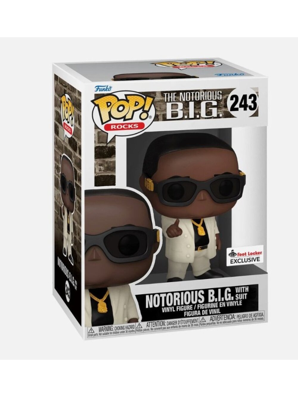Funko Pop! Rocks Notorious B.I.G. With Suit #243 Foot Locker Exclusive Vinyl Fig